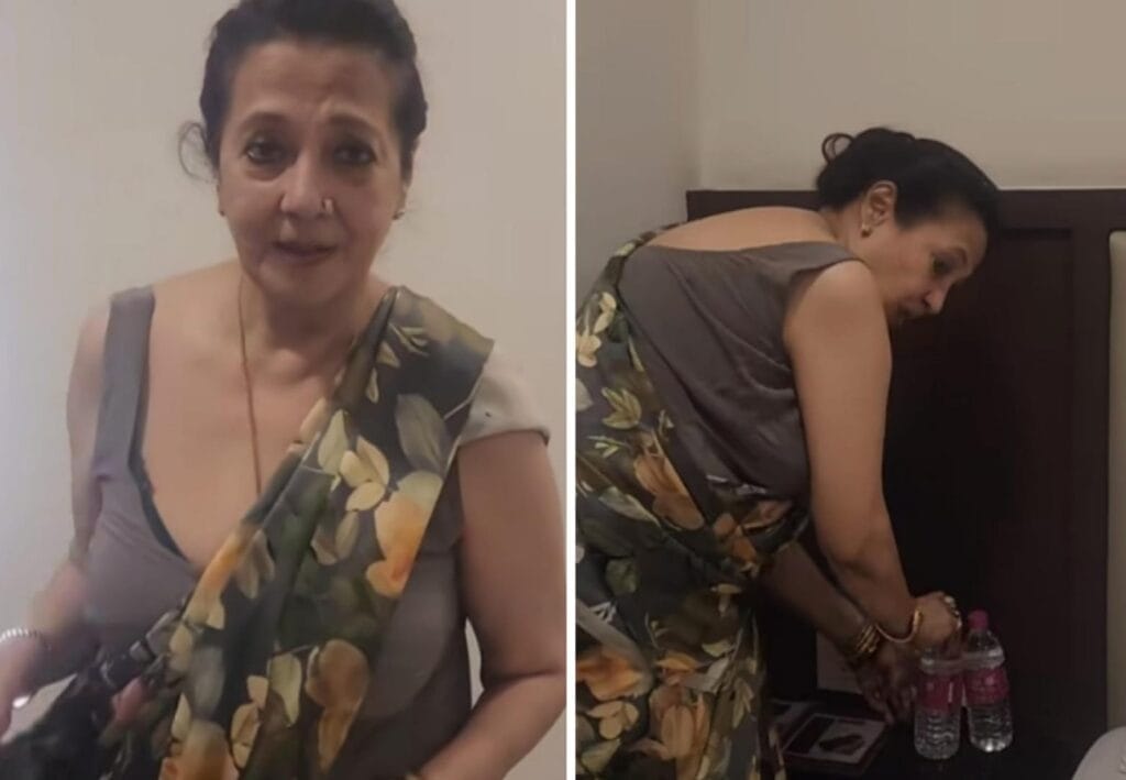 ঘর গুছিয়ে দিচ্ছেন মুনমুন সেন, ভিডিয়ো করছেন শ্রীলেখা মিত্র