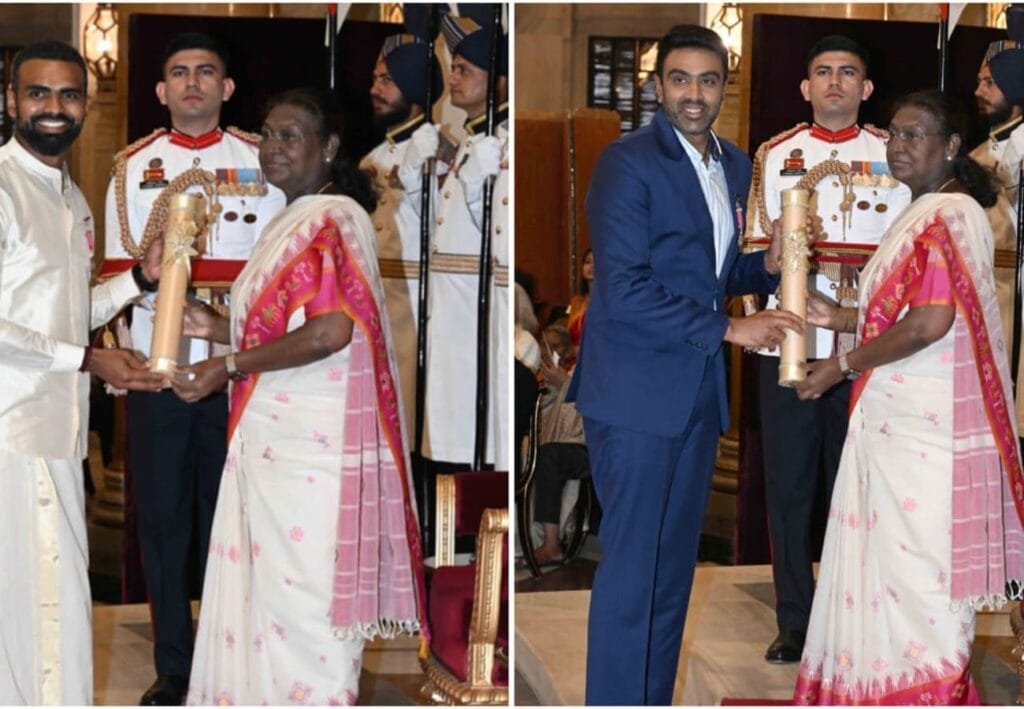 রাষ্ট্রপতির হাত থেকে পদ্ম পুরস্কার নিলেন শ্রীজেশ-অশ্বিন