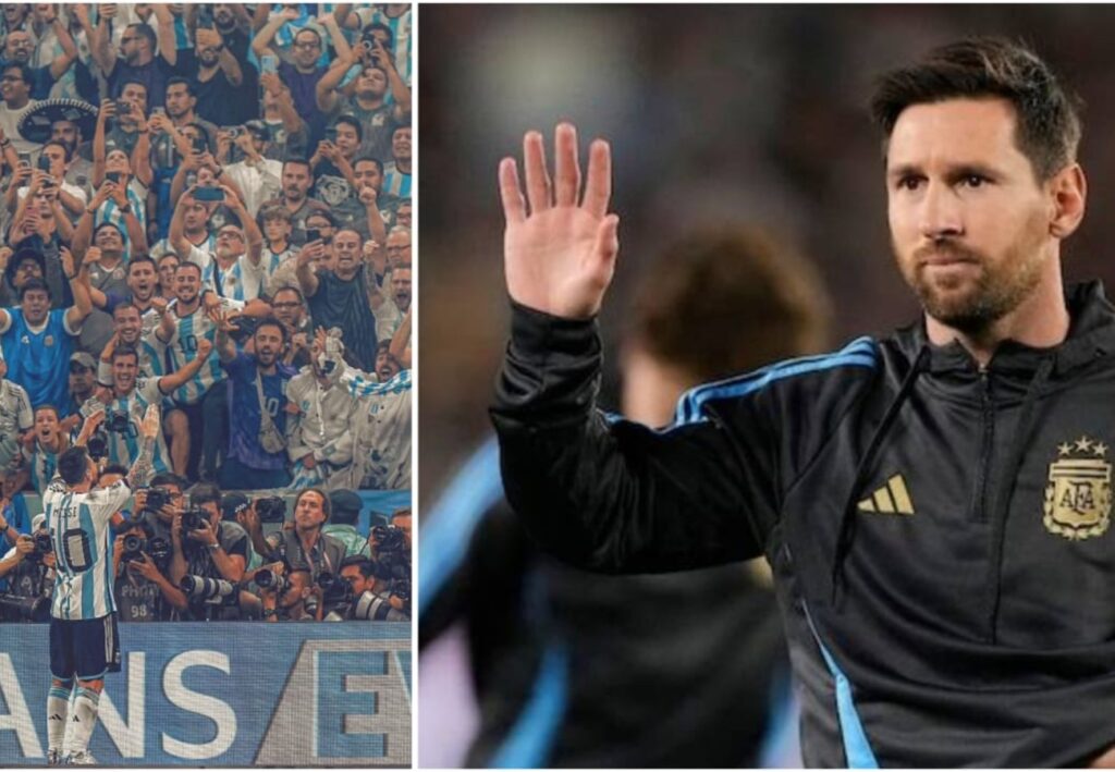 ‘ওলে, ওলে, ওলে…মেসি, মেসি, মেসি!’ শেষবার জোড়া গোলে মাতালেন মেসি