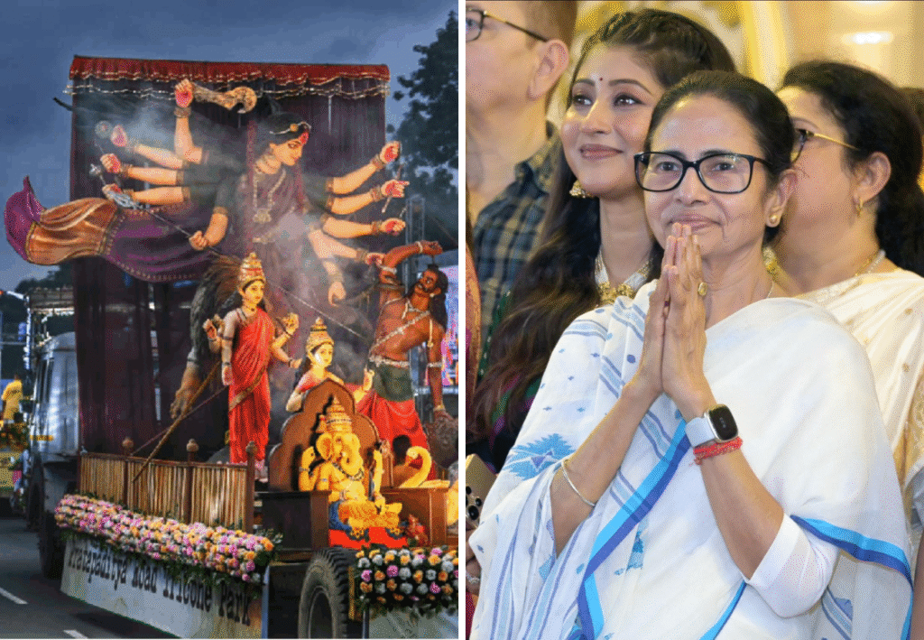 বিজয়ার পরও শহরে উৎসবের ঢেউ, রেড রোডে বিদায় যাত্রায় তারকাদের উচ্ছ্বাসে ভাসল কলকাতা