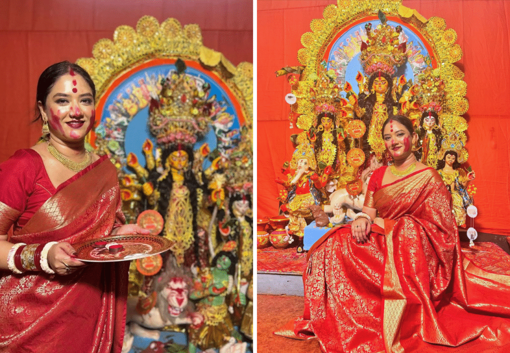 ‘সিঁদুর ইজ আ চয়েস’, অবিবাহিতা হয়েও সিঁথিতে সিঁদুর, হাতে শাখা-পলা! চাঁদনি আবার ট্রোলের মুখ