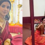 সোনার গয়নায় সেজে মাকে বরণ শুভশ্রীর, অন্নপূর্ণাপুজোয় কোন দায়িত্বে কোয়েল?