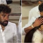 শেষ বিদায়ে মহম্মদ সিরাজের বুকে মাথা রেখে কান্নায় ভেঙে পড়লেন আশা ভোঁসলের নাতনি